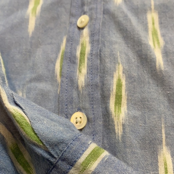 💰J.Crew  100% Cotton blue and green button down shirt - Picture 2 of 6